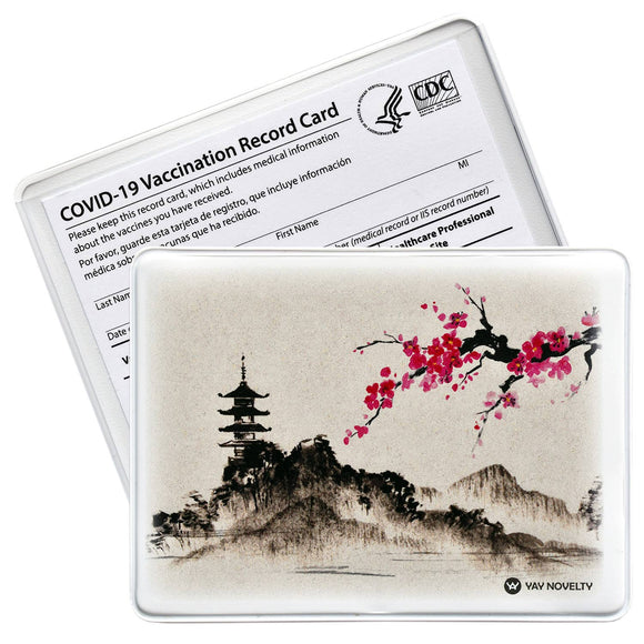Vaccination Card Holder / Protector - Oriental Mountain