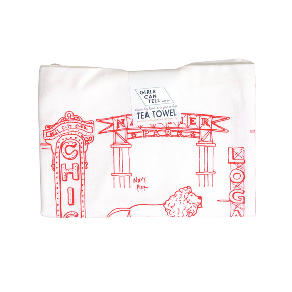 Chicago Landmarks Tea Towel