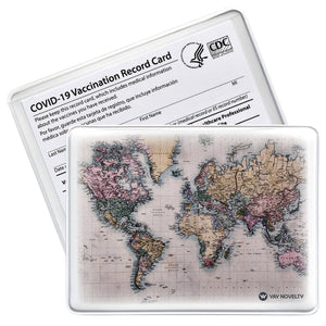 Vaccination Card Holder / Protector - World Map Townie Shades Vaccination Card Holder / Protector - World Map Townie Shades